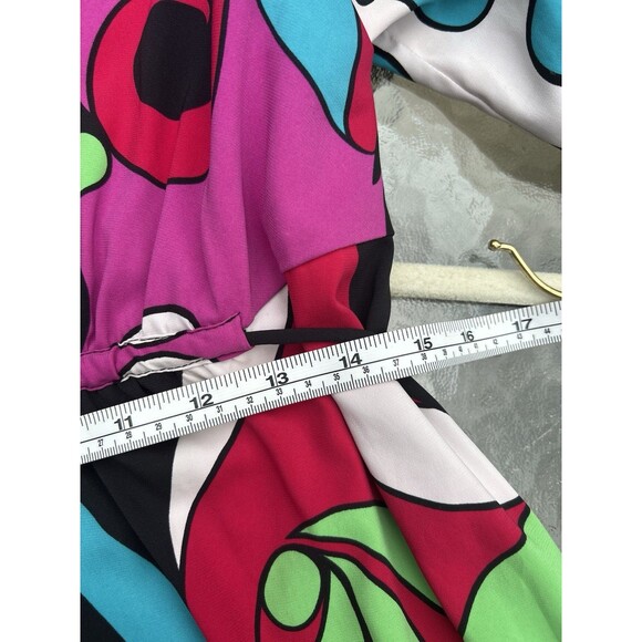 Nicole By Nicole Miller Women’s Size 16 Retro Boho Kaftan Flowy Disco Dress - Picture 6 of 8